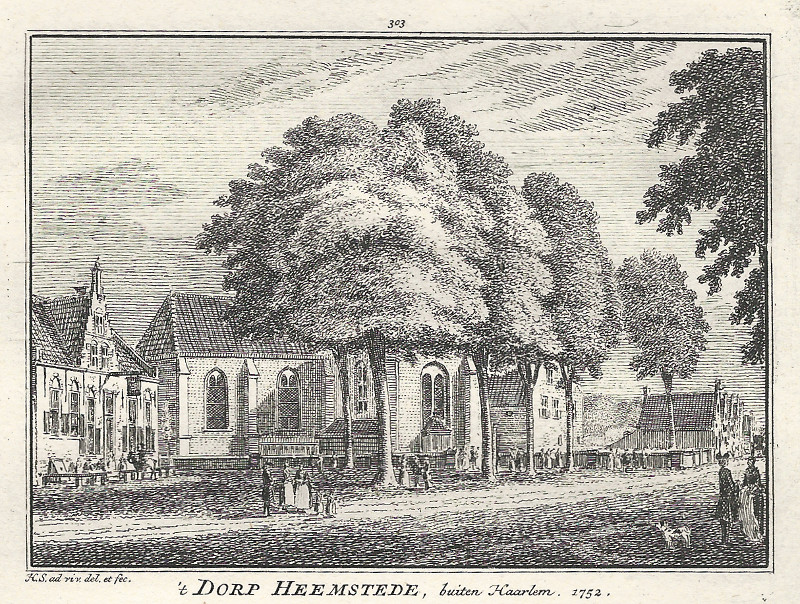 ´t Dorp Heemstede, buiten Haarlem 1752 by H. Spilman