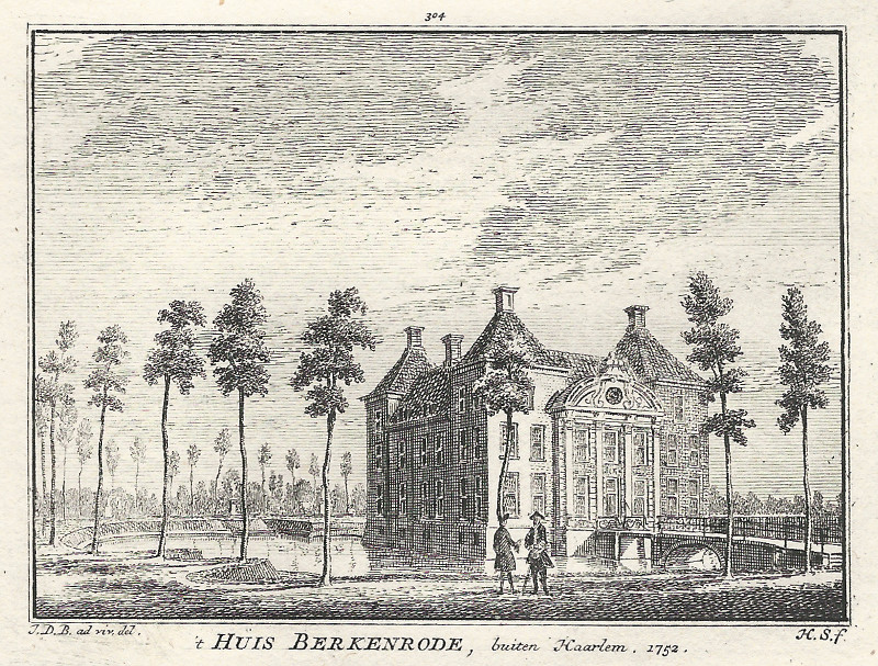 ´t Huis Berkenrode, buiten Haarlem, 1752 by Jan de Beijer, Hendrik Spilman
