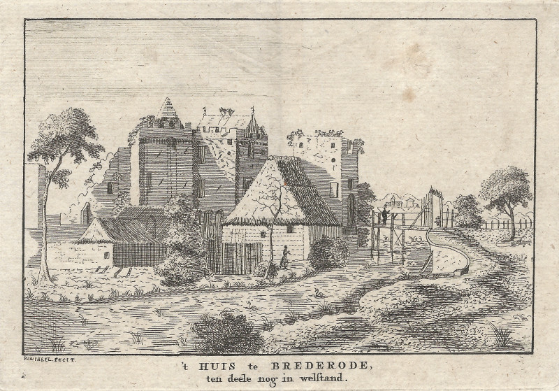 ´t Huis te Brederode, ten deele nog in welstand. by Pieter van Winkel