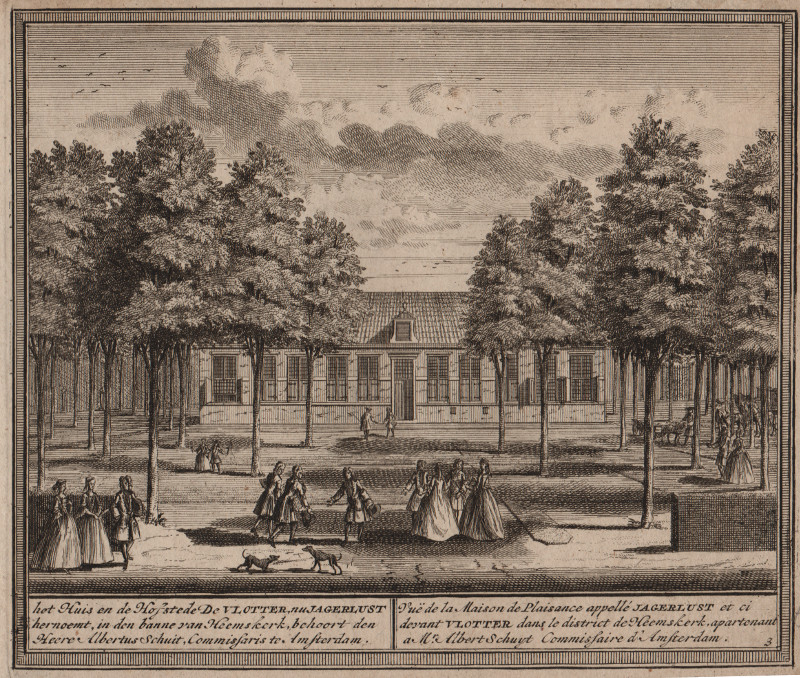 het Huis en de Hofstede De Vlotter, nu Jagerlust hernoemt, in den banne van Heemskerk,... by H. de Leth