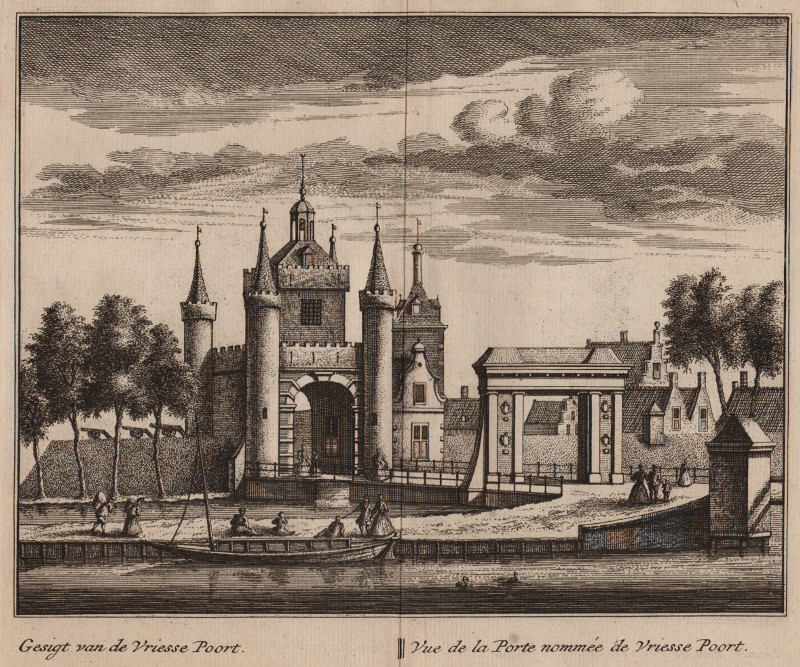 Gesigt van de Vriesse Poort; Vue de la Porte nommee de Vriesse Poort by L. Schenk, A. Rademaker
