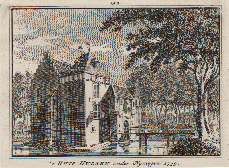 ´t Huis Hulsen onder Nymegen 1739 by H. Spilman, C. Pronk