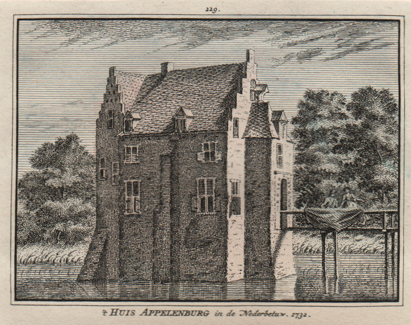 ´t Huis Appelenburg in de Nederbetuw 1732 by H. Spilman, C. Pronk