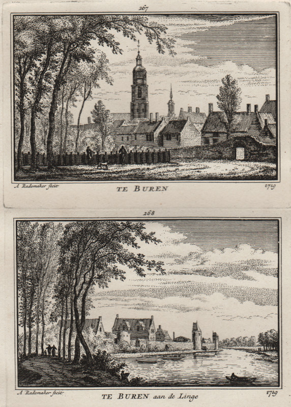 view Te Buren 1719; Te Buren aan de Linge 1719 by A. Rademaker