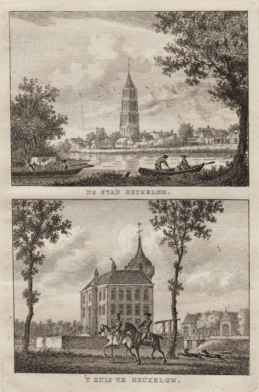 view De Stad Heukelom; ´t Huis te Heukelom by C.F. Bendorp, J. Bulthuis