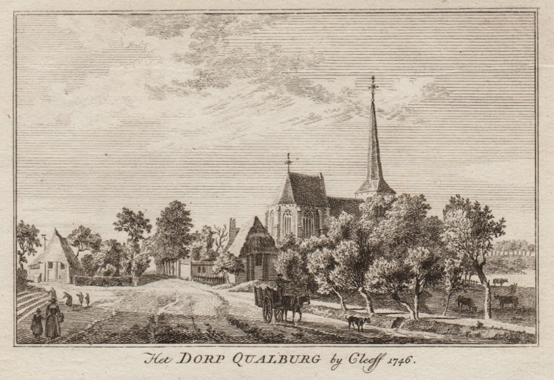 Het dorp Qualburg by Cleeff 1746 by Paul van Liender, Jan de Beijer