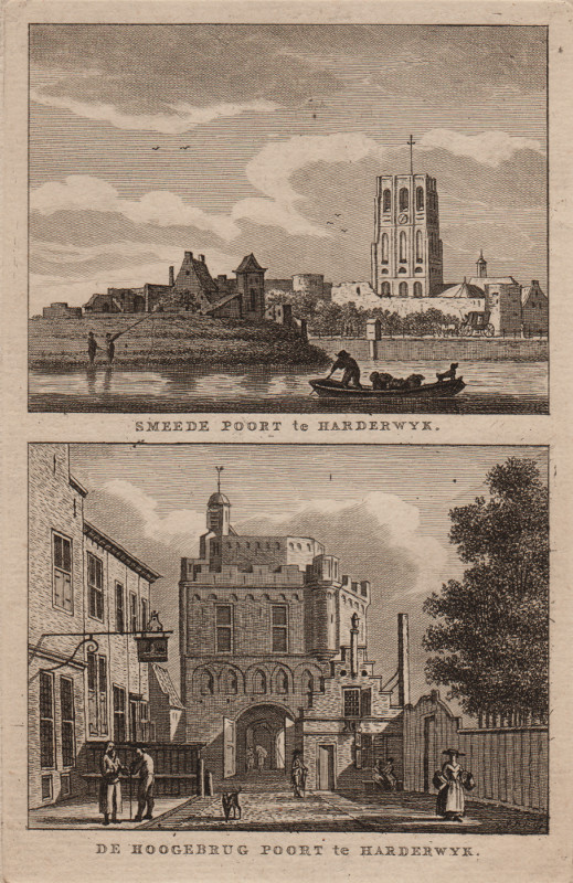 view Smeede Poort te Harderwyk; De Hoogebrug Poort te Harderwyk by C.F. Bendorp, J. Bulthuis