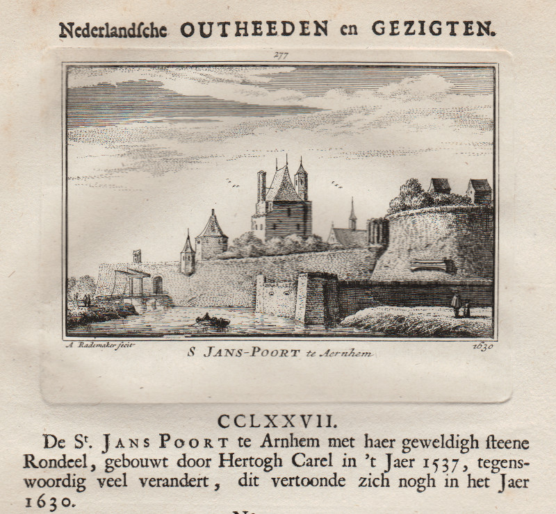 S Jans-Poort te Aernhem 1630 by A. Rademaker