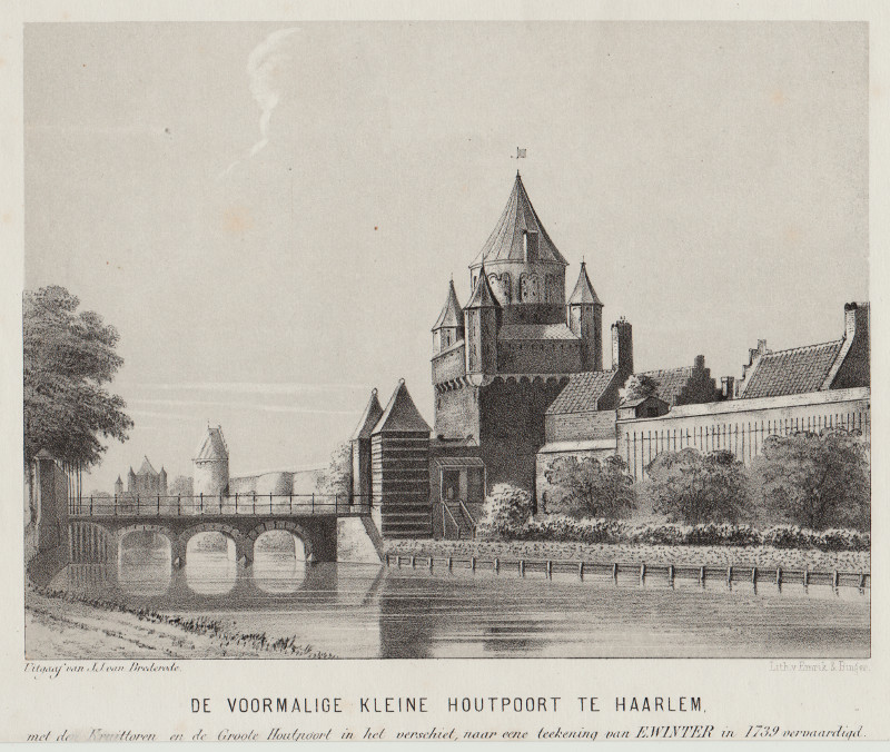 De voormalige Kleine Houtpoort te Haarlem by Emrik en Binger, E. Winter