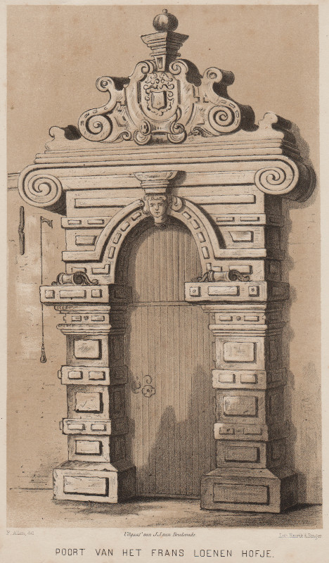 view Poort van het Frans Loenen Hofje by F. Allan, Emrik en Binger