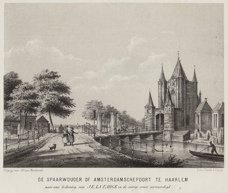 De Spaarwouder of Amsterdamschepoort te Haarlem by J.E. la Farge, Emrik en Binger