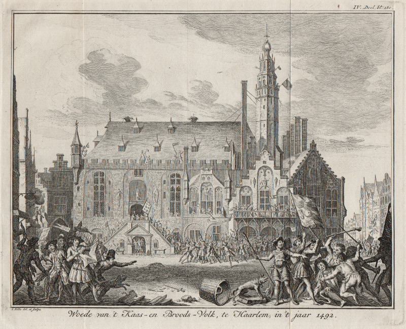 Woede van ´t Kaas- en Broods-Volk, te Haarlem, in ´t jaar 1492 by S. Fokke