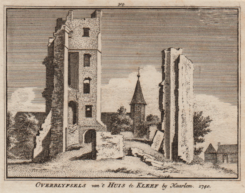 Overblyfsels van ´t Huis te Kleef by Haarlem. 1740 by H. Spilman, C. Pronk
