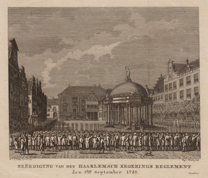 Beeediging van het Haarlemsch Regerings Reglement den 5den September 1787 by V. v.d. Vinne, J.P. Visser Bender