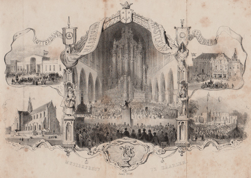 Muziekfeest te Haarlem Junij 1850 by C.C.A. Last, F. Blommers
