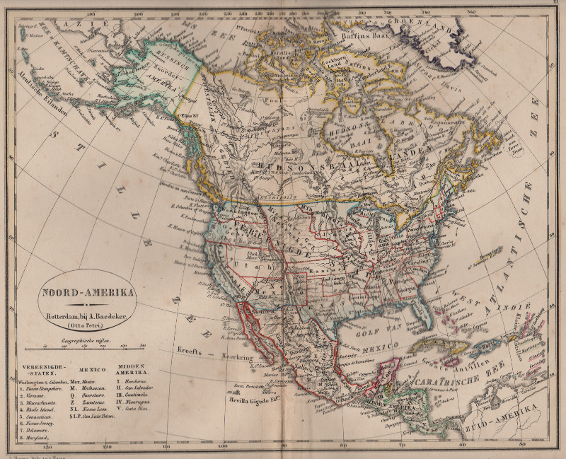 Noord-Amerika by D. Heyse, A. Baedeker
