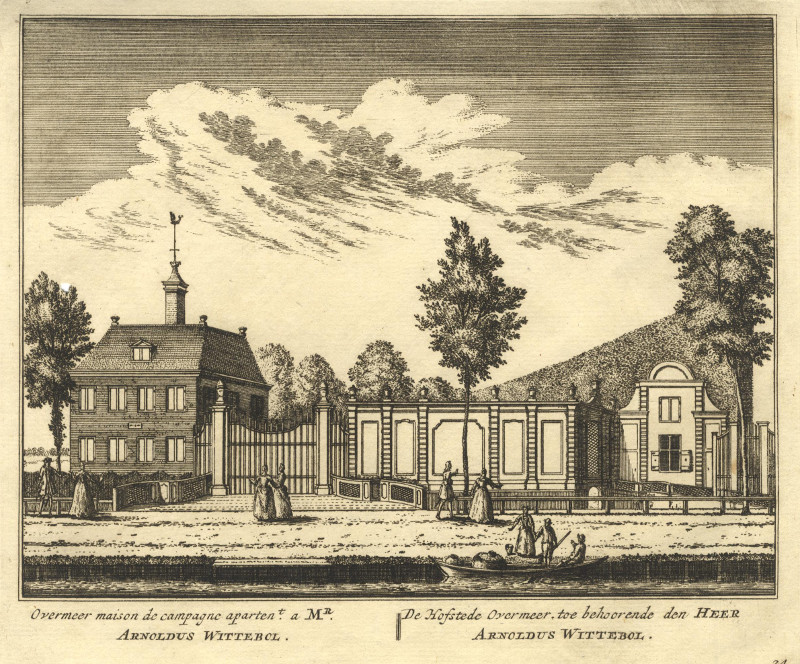 De Hofstede Overmeer, toe behoorende den Heer Arnoldus Wittebol by A. Rademaker