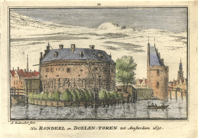 Het Rondeel en Doelen-Toren tot Amsterdam 1630 by A. Rademaker