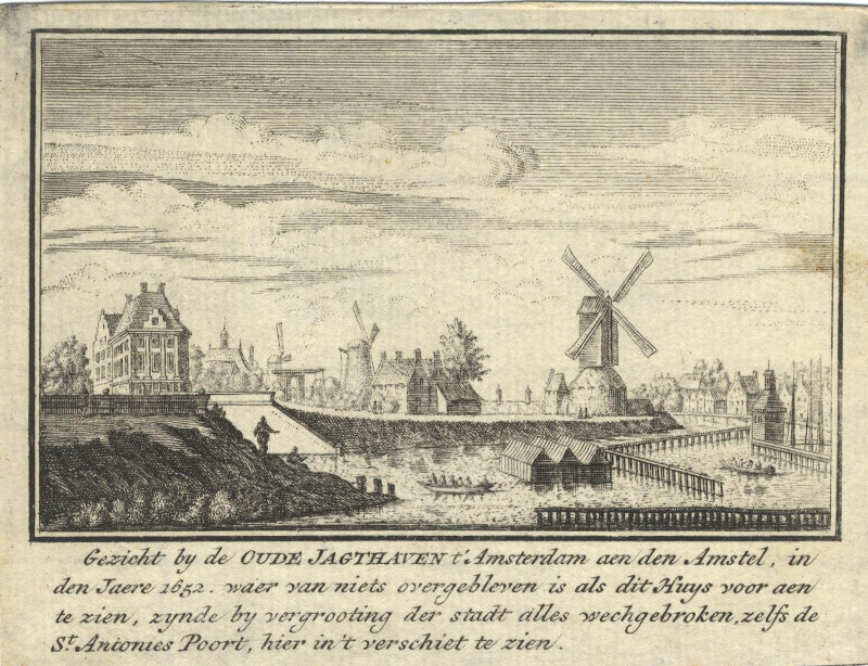 Gezicht by de Oude Jagthaven t´Amsterdam aan den Amstel, in den Jaere 1652 by A. Rademaker