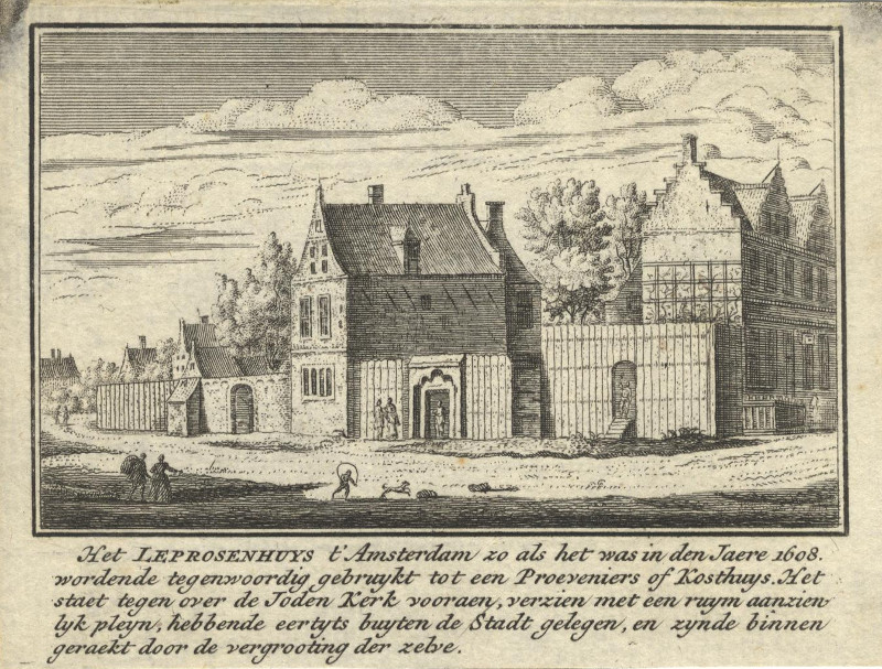 Het Leprosenhuys t´Amsterdam zo als het was in den Jaere 1608. by A. Rademaker