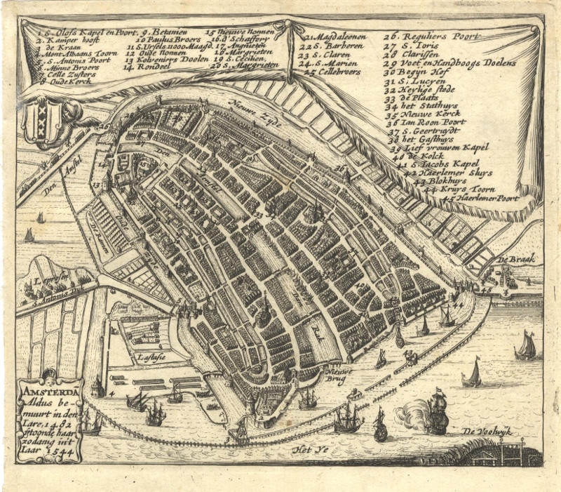 Amsterdam, Aldus bemuurt in den Iare 1482 by nn, M.W. Doornick