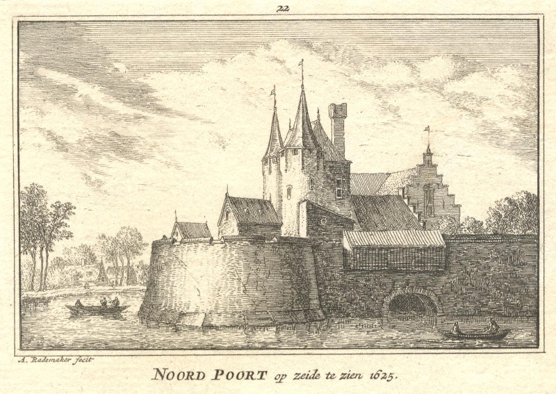Noord Poort op zeide te zien 1625 by A. Rademaker