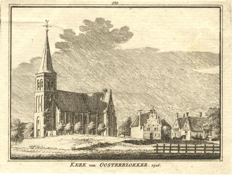Kerk van Oosterblokker 1726 by H. Spilman, C. Pronk