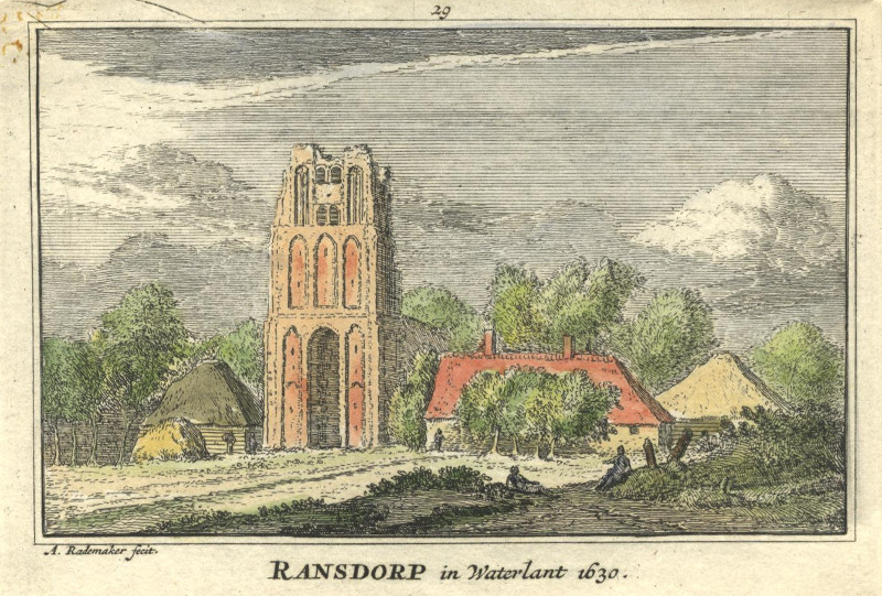 Ransdorp in Waterlant 1630 by A. Rademaker