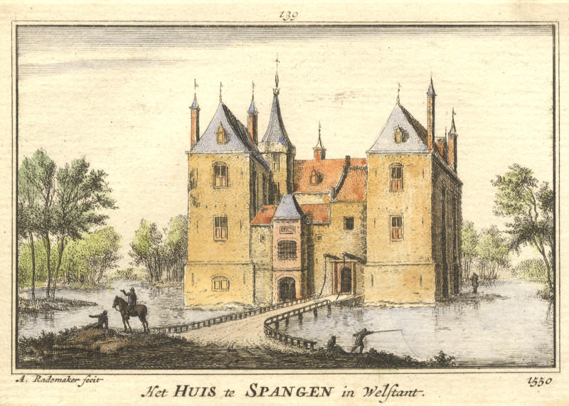 Het Huis te Spangen in Welstant 1550 by A. Rademaker