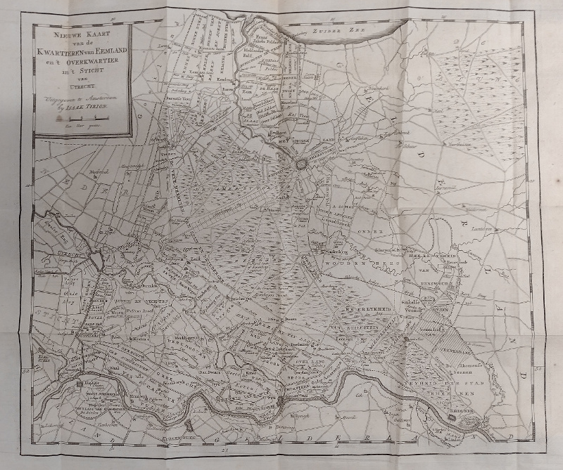Nieuwe kaart van de Kwartieren van Eemland en ´t Overkwartier in ´t Sticht van Utrecht by Isaak Tirion