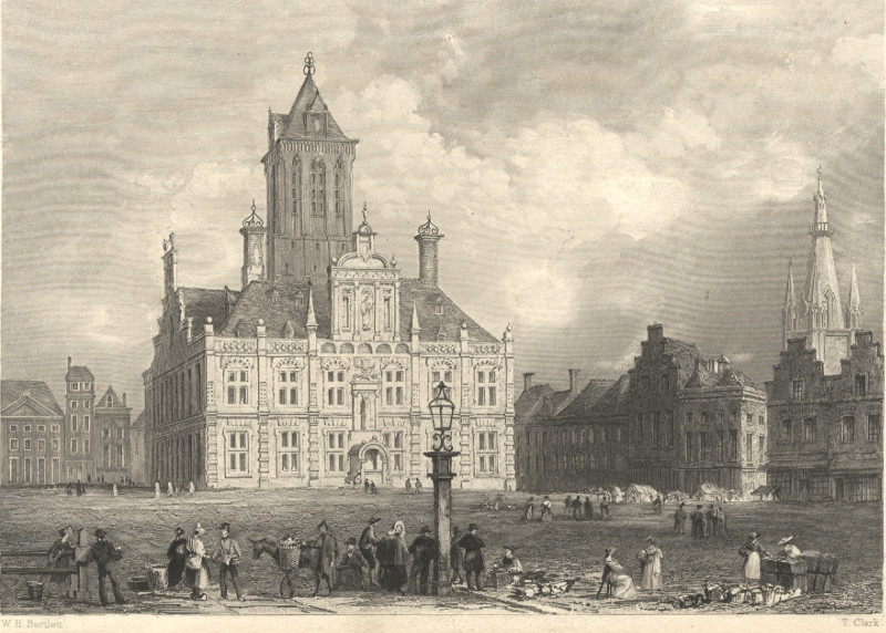 Town Hall, Delft by W.H. Bartlett, T. Clark