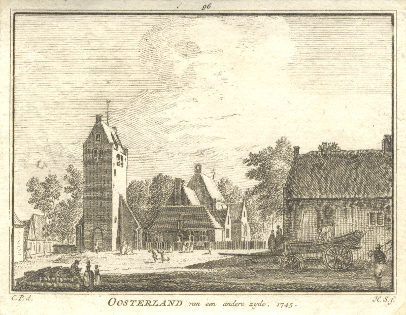 Oosterland van een andere zyde 1745 by H. Spilman, C. Pronk