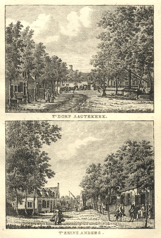 view T´Dorp Aagtekerk; T´Zelve Anders by C.F. Bendorp, J. Bulthuis