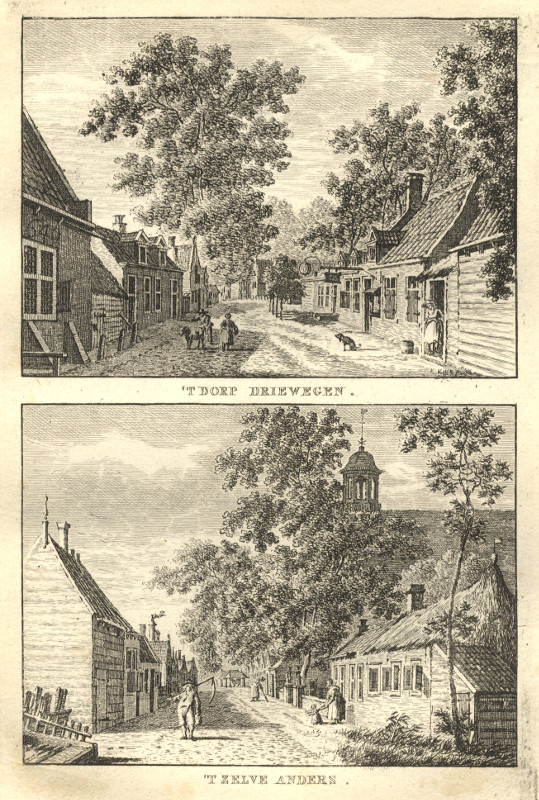 view ´t Dorp Driewegen; ´t Zelve Anders by C.F. Bendorp, J. Bulthuis