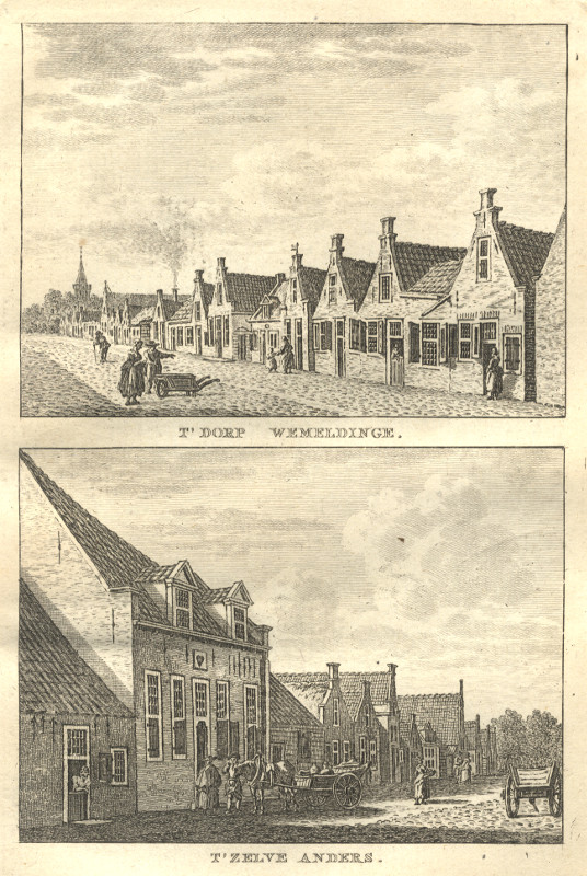 view T´Dorp Wemeldinge; T´Zelve Anders by C.F. Bendorp, J. Bulthuis