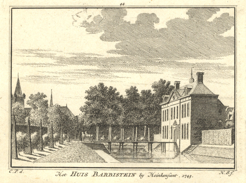 Het Huis Barbistein by Heinkensant, 1743 by H. Spilman, C. Pronk