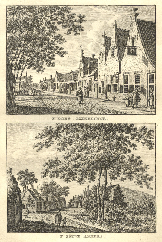 view ´T Dorp Biezelinge; ´T Zelve Anders by C.F. Bendorp, J. Bulthuis