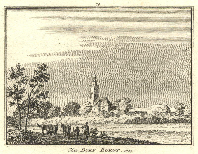 Het Dorp Burgt 1745 by H. Spilman, C. Pronk