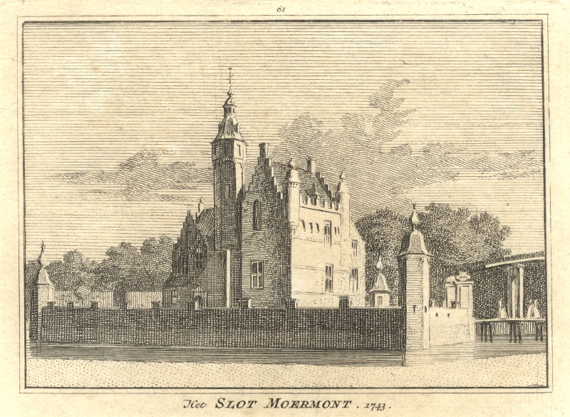 Het Slot Moermont.  1743 by H. Spilman, C. Pronk