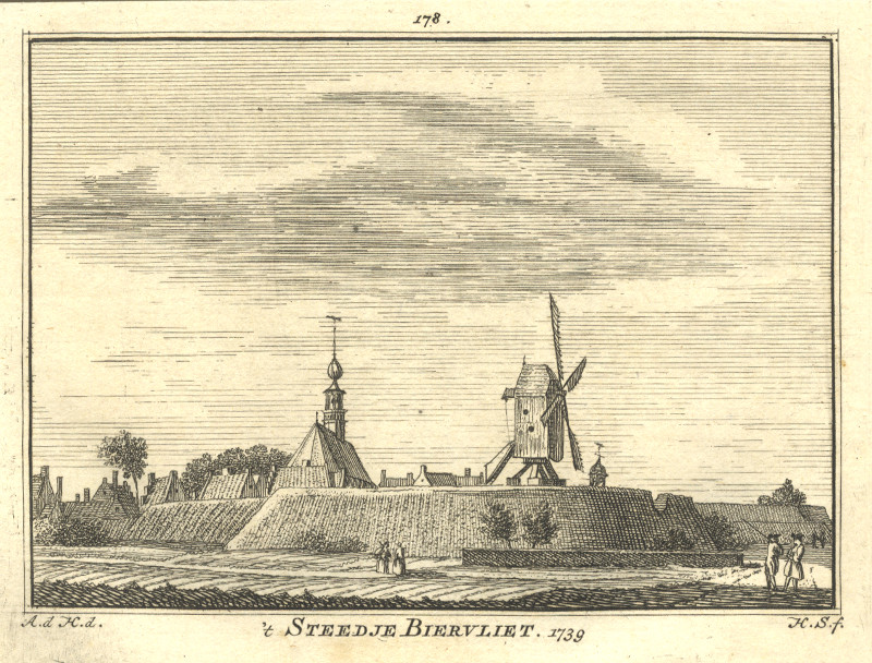 ´t Steedje Biervliet. 1739 by H. Spilman, A. de Haen