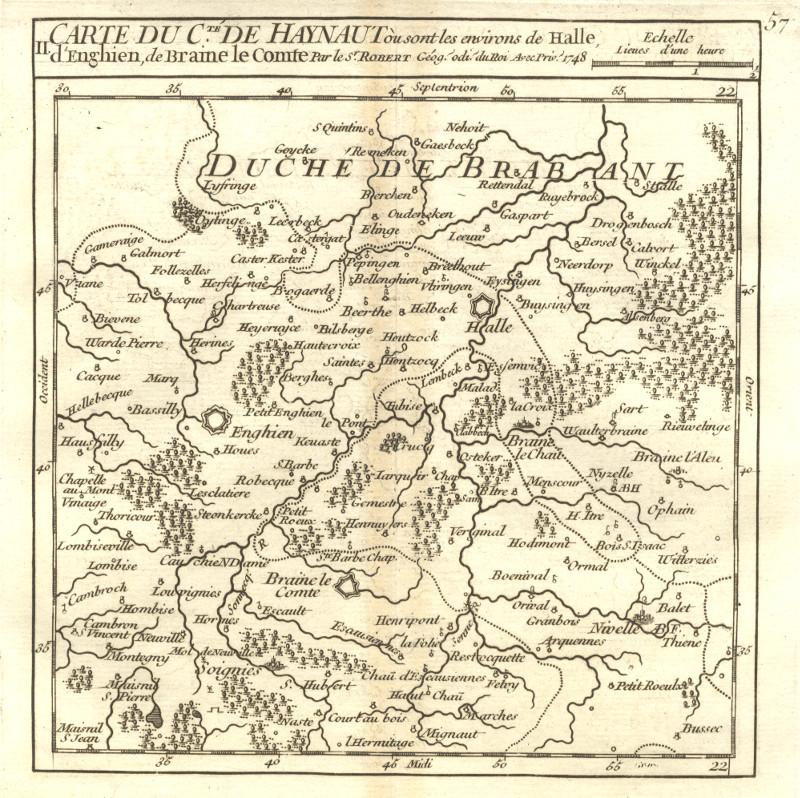 Carte du Comte de Haynaut by M. Robert