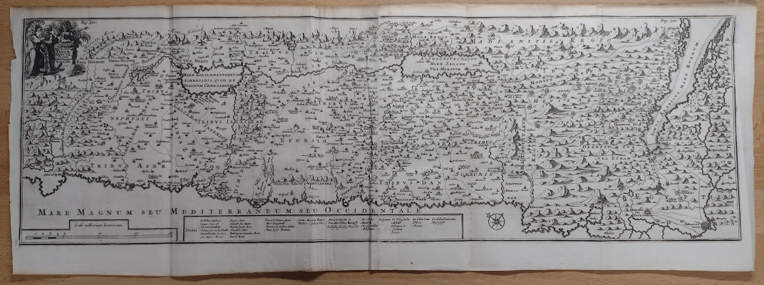 Tabula Geographica Terrae Sanctae ; Kaart van het Heilige Land by Jacob Bonfrerius