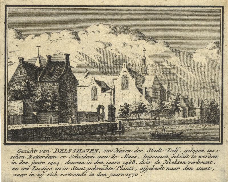 Gezicht van Delfshaven, een Haven der stadt Delf by J.M. Bregmagher, naar A. Rademaker