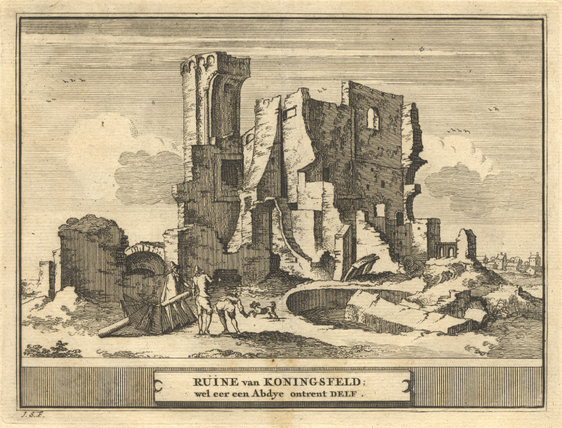 Ruine van Koningsfeld: wel eer een Abdye omtrent Delf by J. Schijnvoet