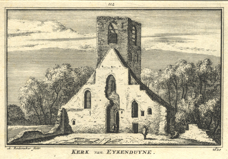 Kerk van Eykenduyne, 1620 by A. Rademaker