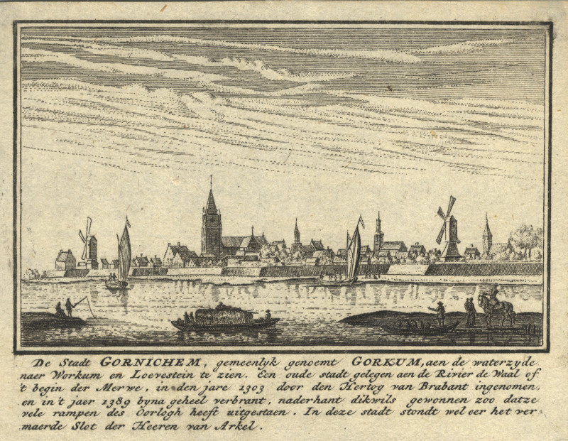 De Stadt Gornichem, gemeenlyk genoemt Gorkum by J.M. Bregmagher, naar A. Rademaker