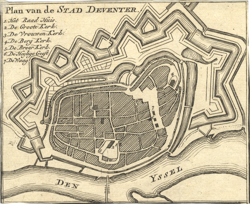 Plan van de Stad Deventer by Hendrik de Leth