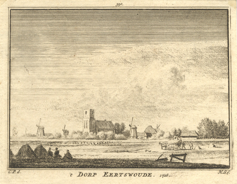 ´t Dorp Eertswoude, 1726 by H. Spilman, C. Pronk