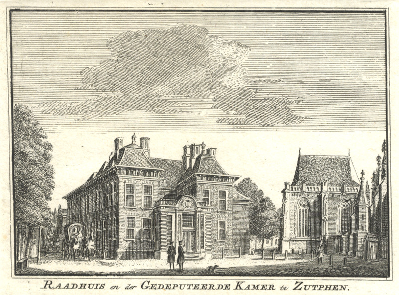 Raadhuis en der Gedeputeerde Kamer te Zutphen by H. Spilman, J. de Beijer