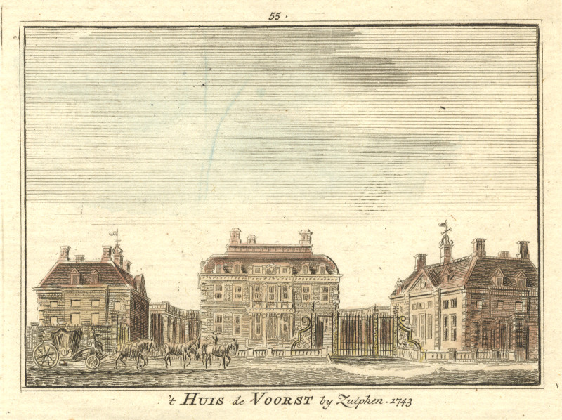 ´t Huis de Voorst by Zutphen, 1743 by H. Spilman